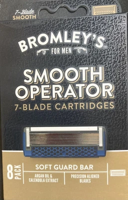 $18.95 • Buy 8 Bromley's Smooth Operator 7 Blade Razor Cartridges  Works W/ Dorco Handles NEW