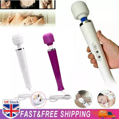 Magic Wand Body Massager Powerful 10 Vibration Modes Mains Powered UK Plug • £12.89