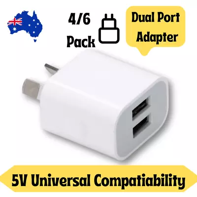 4/6 Bundle Universal Travel 5V 2A USB AC Wal Charger Power Adapter AU Plug Phone • $21.59