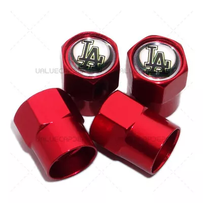 4pcs Hex NBA LA Lakers Car Wheels Tire Air Valve Caps Stem Dust Cover Decor Red • $7.99