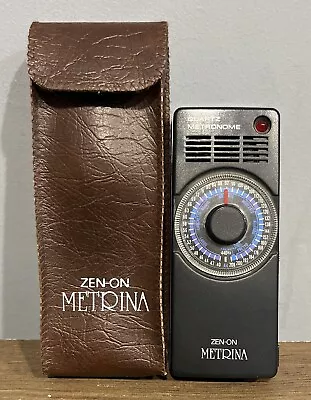Vintage Zen-On Metrina Quartz Metronome With Case Made In Japan 9V Seiko • $50
