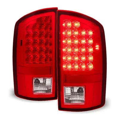 2002-2006 Dodge Ram 1500 2500 3500 Red Clear LED Tail Lights Lamps Left+Right • $85.99