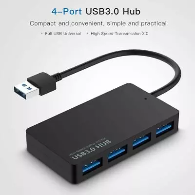 $11.99 • Buy 4 Ports USB 3.0 Hub Connector USB Type Extender Adapter Multi-port Converter AUS
