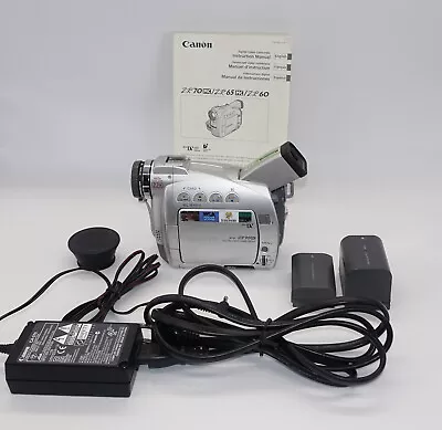 Canon Camcorder ZR70MC DV Video Recorder W/ SD Card Mini DV Tape Battery Cords • $30