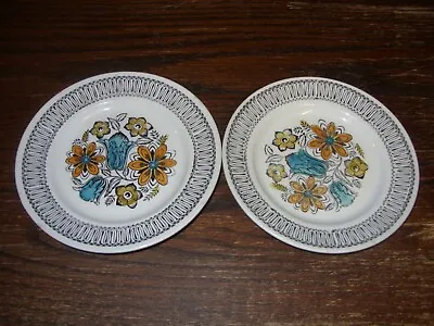 Broadhurst Ironstone Side Plates X 2 - Seychelles By Kathie Winkle 17 Cm Across • £9.95