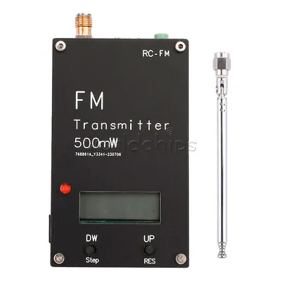 Type-C 2000M 0.5W FM Transmitter Frequency LCD Digital Display Stereo + Antennae • $38.49