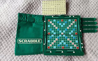 Travel Scrabble Magnetic Board & Tiles Hard Case Tile Racks Bag New No Box • £12.50