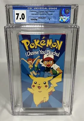 Pokemon I Choose You Pikachu! Sealed VHS CGC 7 1998 Pioneer Grade A Seal - RARE • $215