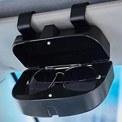 Car Sun Visor Glasses Case Holder Sunglasses Box Card Receipt Magnetic Clips US • $11.95