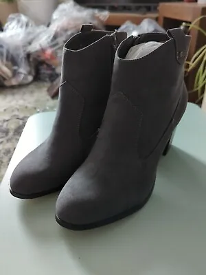 Miss KG Grey Suedette Ankle Boots New Size UK 8 • £19.13