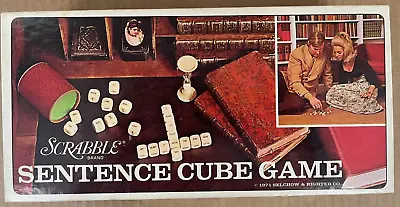 Vintage SCRABBLE Sentence Cube Game In Original Box W Instructions 1971 Complete • $10.99