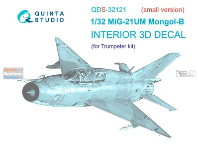 QTSQDS32121 1:32 Quinta Studio Interior 3D Decal - MiG-21UM Fishbed Mongol-B • $62.74