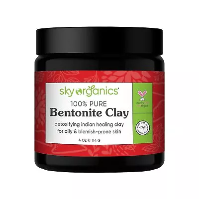 Sky Organics Indian Healing Clay With Detoxifying Bentonite Clay For Face 100% • $8.02
