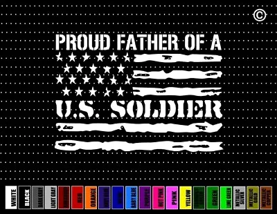 Proud Army Dad #3 Family Mom Military Parent Flag Car Sticker Window Vinyl Decal • $4.99