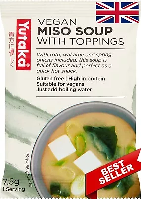 Yutaka Instant Miso Soup Vegetarian 7.5 G (Pack Of 10) • £10.92