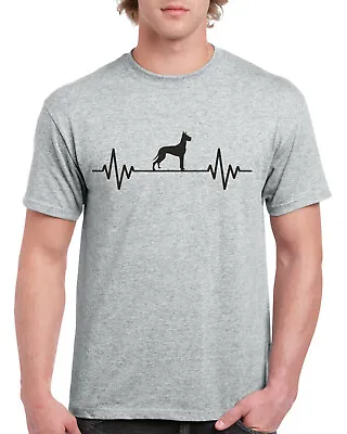 Unisex Mens Dog Gifts TShirt Present Great Dane Heart Beat Pulse Love • £9.99