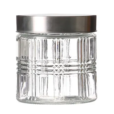 £6.99 • Buy Glass Storage Jars Screw Top Lids Tea Food Pasta Preserve Containers Kitchen
