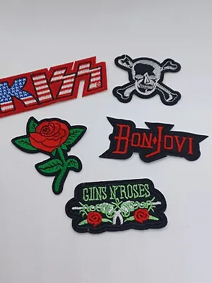 Lot Of 5 Iron On Sew On Patches Rock N Roll Heavy Metal & Culture Set New!!!!! • $9.98