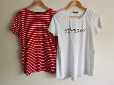 £9.50 • Buy New Look And George Maternity Size 12 Short Sleeve T-shirt Top Bundle (2 Items)
