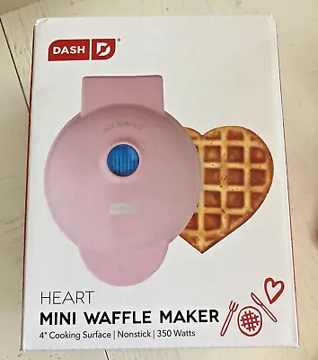 Dash Heart Pink Mini Waffle Maker Valentine’s Wedding 350 Watt • $10.46