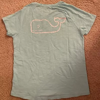 Girl's VINEYARD VINES Size L (14)  Short Sleeved T-shirt Turquoise Flawless • $16