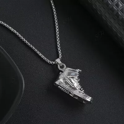 Titanium Steel 25 Inch Hipster NIKE Shoe Pendant Hip Hop Style Necklace • $12.36