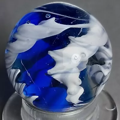 Contemporary Art Glass Marble Hand Made 1.26 Inch / 32 Mm By  D. Echeverry - M65 • $12.99