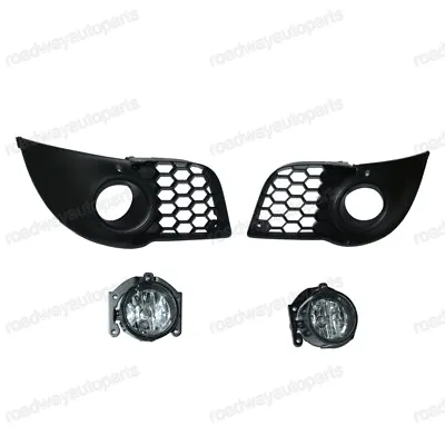 Bumper Fog Lights Lamps W/Cover Trim For Mitsubishi Lancer Sportback 2007-2014 • $81.60