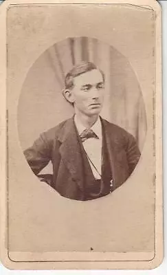 1870s Cdv HANDSOME YOUNG MAN Staunton J.H. JOHNSON Augusta County VIRGINIA • $10