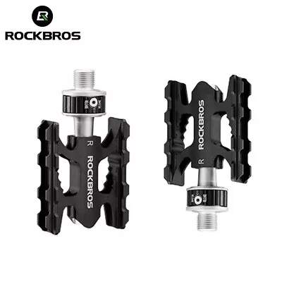 ROCKBROS Bike Pedals MTB CNC Quick Release Seal Bearing Widened Non-Slip Pedals • $25.66