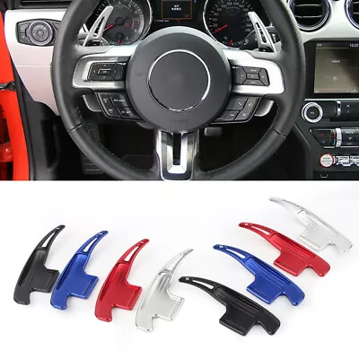 Fit Ford Mustang 2015-21 Steering Wheel Shift Paddle Extended Shifter Trim Cover • $31.78