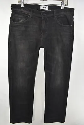 Paige Normandie Slim Straight Jeans Mens Size 34 Dark Meas. 35x30 • $28.99