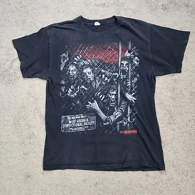 Vintage THE WALKING DEAD ZOMBIES West Georgia Correctional T-Shirt Large Black • $22.99