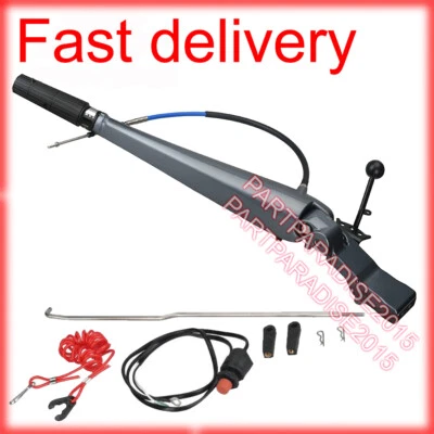 $199 • Buy Yamaha Outboard Engine 85HP 2T 688 85AET Tiller Handle Steering Throttle Arm