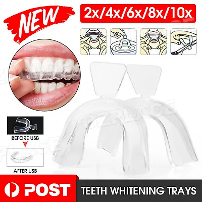 $8.95 • Buy Teeth Whitening Mouth Trays Custom Self Mould Thermo Plastic Ultra Clear Guards