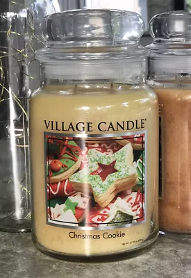 Village Candle Christmas Cookie Lg 26-Oz. 2-Wick Candle New • $26