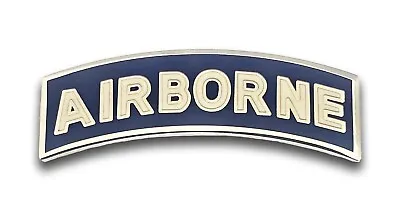 US Army Airborne Blue And White Tab Metal Pin (sold In Each) • $7.85