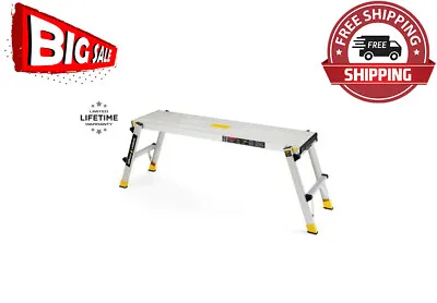 Gorilla Ladders Platform 4' X 12  X 20  300-Lb Load Capacity Aluminum Slim-Fold • $86.99