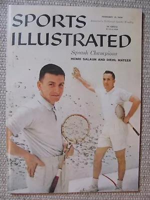 Sports Illustrated February 10 1958 Henri Salaun Diehl Mateer Squash Newsstand • $39