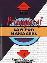 The Principles Of Law For Managers (Routledge Series In The Principles Of Manage • £3.50