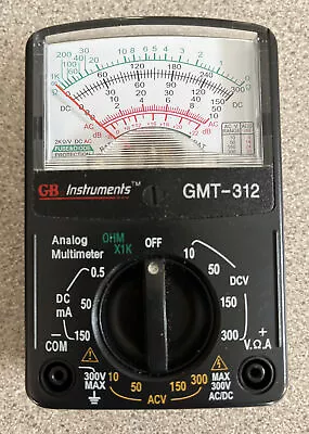 GB Instruments Analog Multimeter - GMT-312 - Black • $14.99