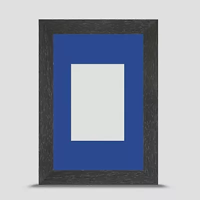 Grey Photo Frame 6x4 Size  Incl Blue Mount 3.5x2.5 ACEO Art Print • £7.95