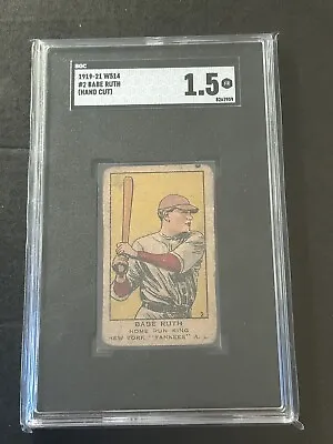 Babe Ruth Sgc 1.5 1919 -21 W514 Baseball #2 Hand Cut New York Yankees Red Sox • $8999.99