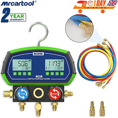 Digital Air Conditioning A/C Manifold Gauge Set Refrigeration Diagnostic Tool UK • £129.99