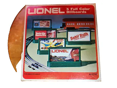 Vtg. Lionel 6-2710 5 Full Color Billboards. O Gauge O-27 Scale. Mib! • $14.99