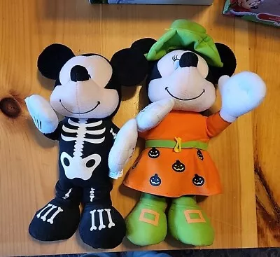 Halloween Minnie & Mickey Mouse 15  Dancing Animated Toy Doll Battery Operated • £33.76