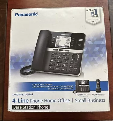 Panasonic Office Phone System Corded Base Station 4-Lines Expandable KX-TGW420B • $68