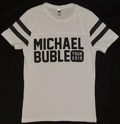 MICHAEL BUBLE Tour 2019 Female Size Small White T-Shirt • £10.61