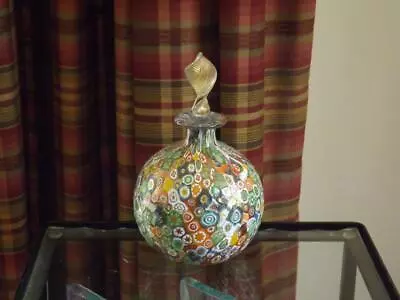 Murano Millefiori Bucella Cristalli Perfume Bottle Italy Vintage MWT • $119.99