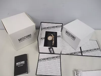 NEW MOSCHINO CHEAP AND CHIC SMILEY FACE BANGLE WATCH ~ MIB W PAPERS • $75